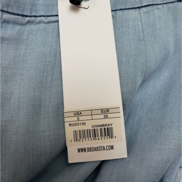 BB Dakota Atwell blue, boho, hi low, wide leg pants, size 0 - Picture 8 of 14